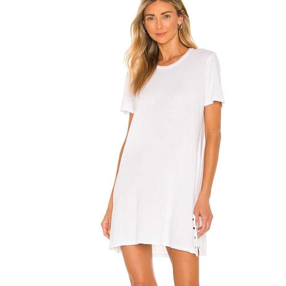 Michael Lauren White Gregor T-Shirt Dress Size X-Small NWT